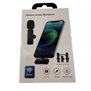 Wireless Lavalier Microphone - Black